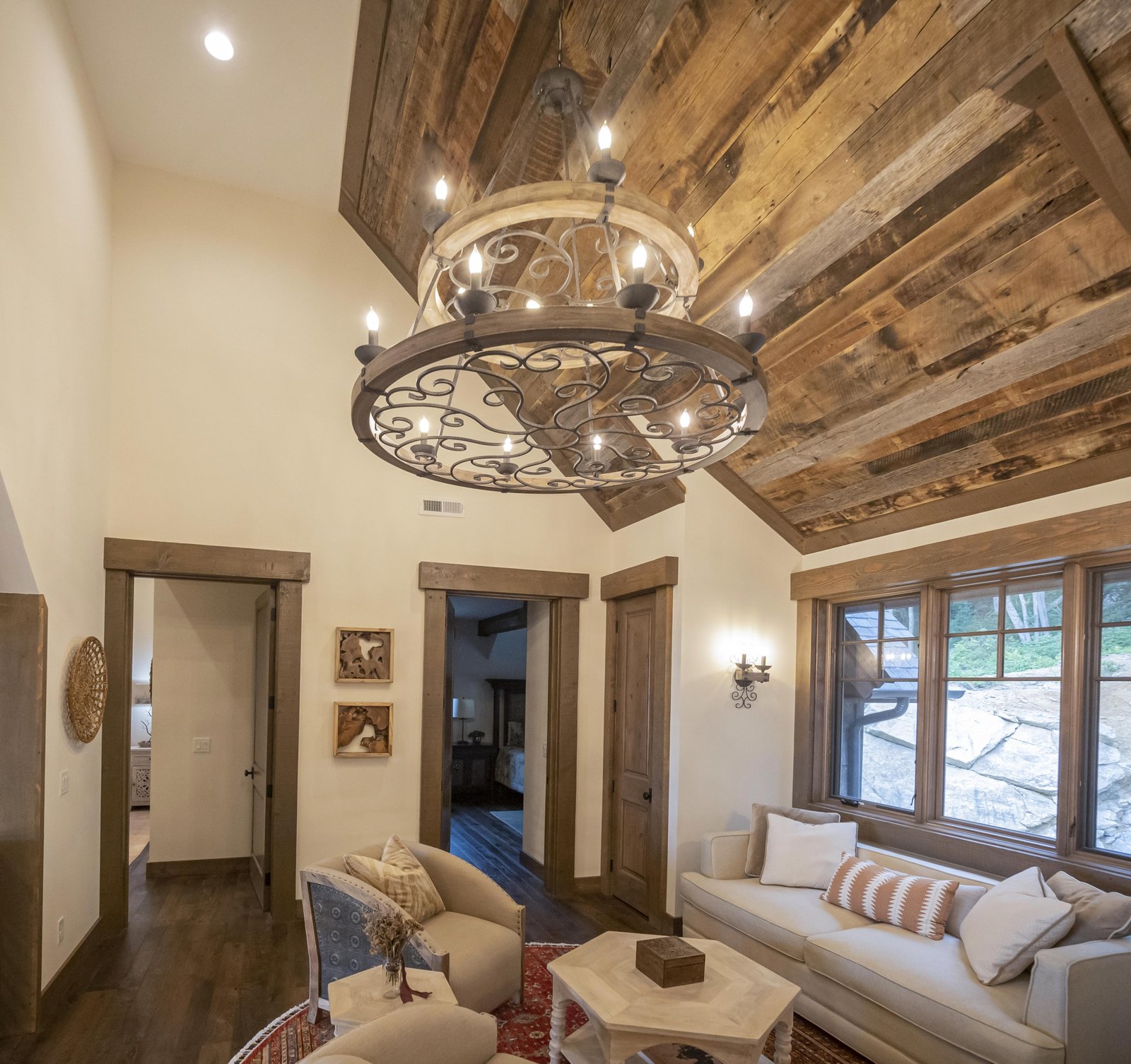 Two Tier Ridge Line 56" Chandelier - Image 3
