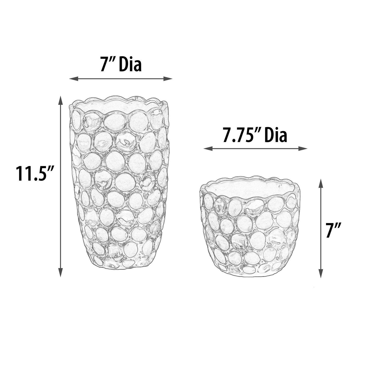 Torquoise and Gold Accent Vases Set of 2 - Image 5