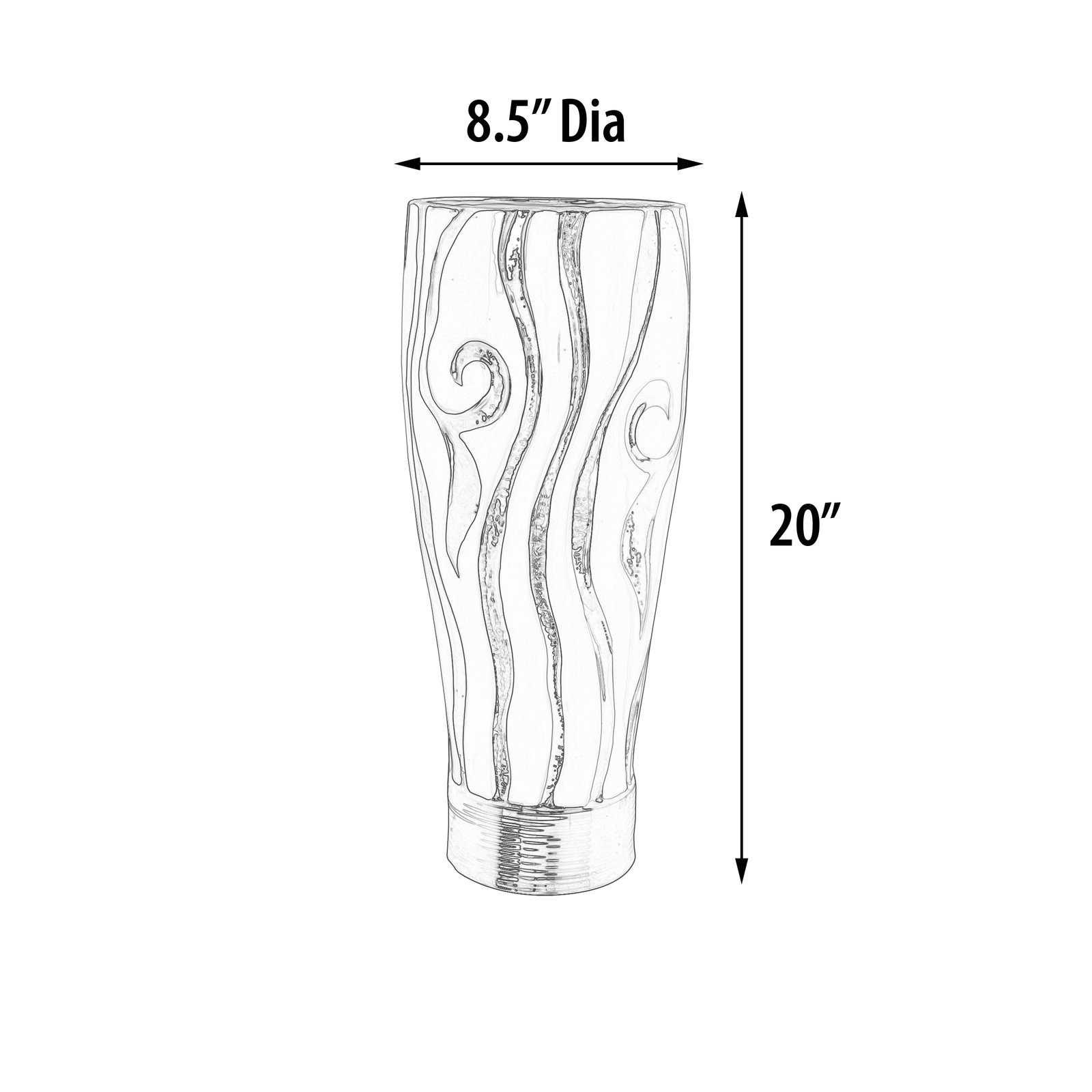 Golden Zebra With White Vase 20 Inch - Image 5