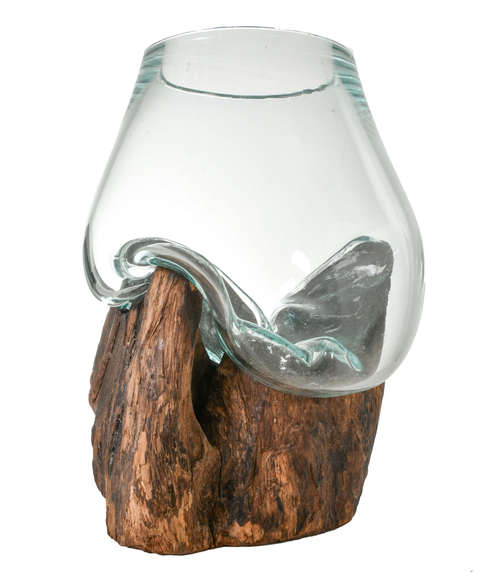 Small Glass Bowl on Wood - Image 3