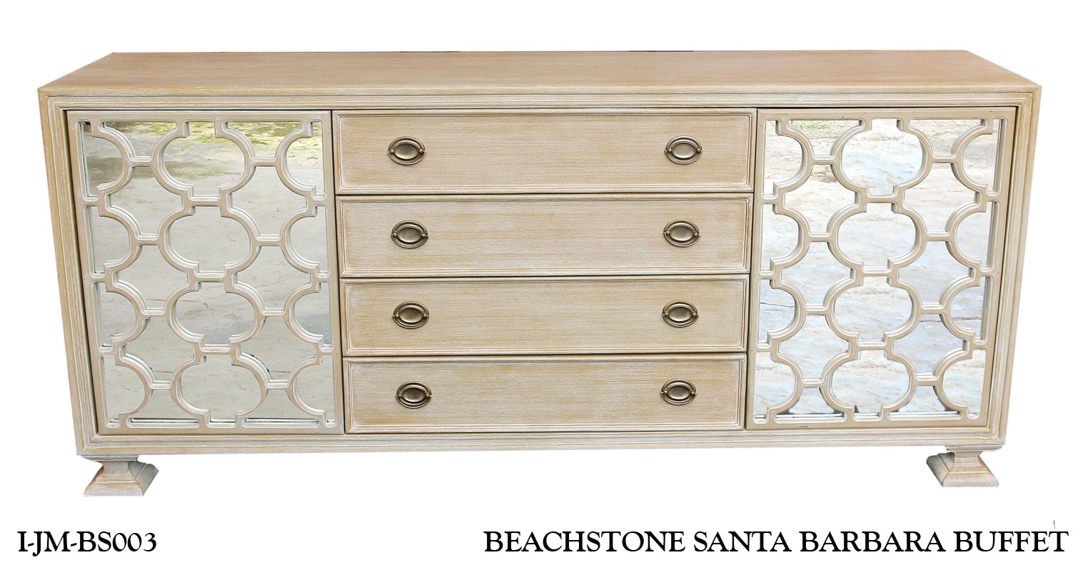 Santa Barbara Sideboard Buffet w 2 Doors and 4 Drawers 84"W
