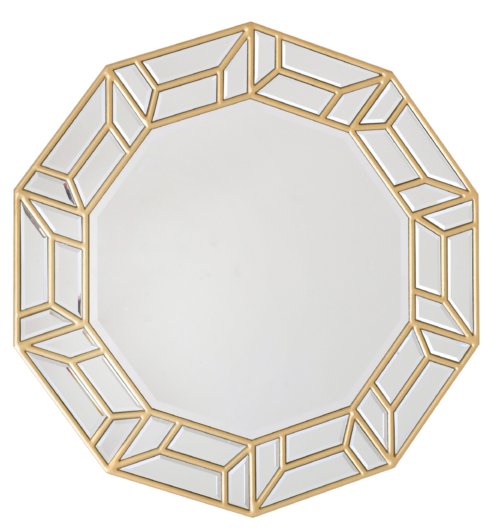 30 Inch Round Deco Accent Mirror