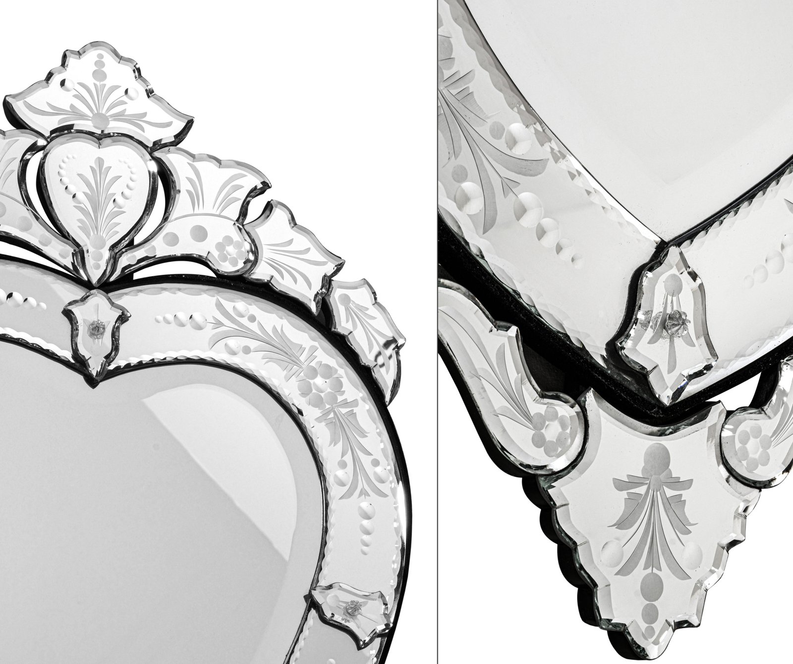 Venetian Glass Hear Mirror - Image 4