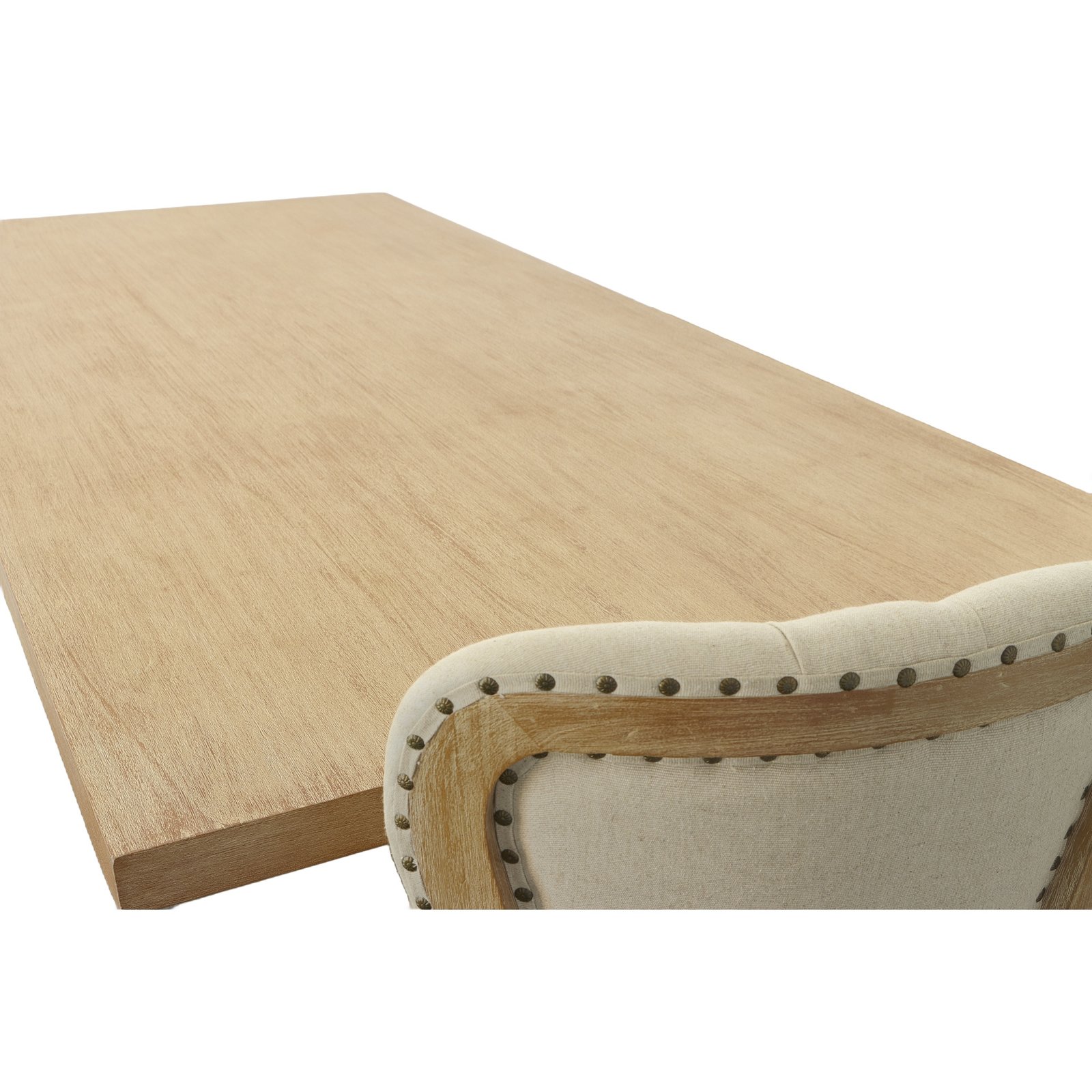 Santa Barbare Beachstone Dining Table with Workshop Chairs Set of 9 - Image 4