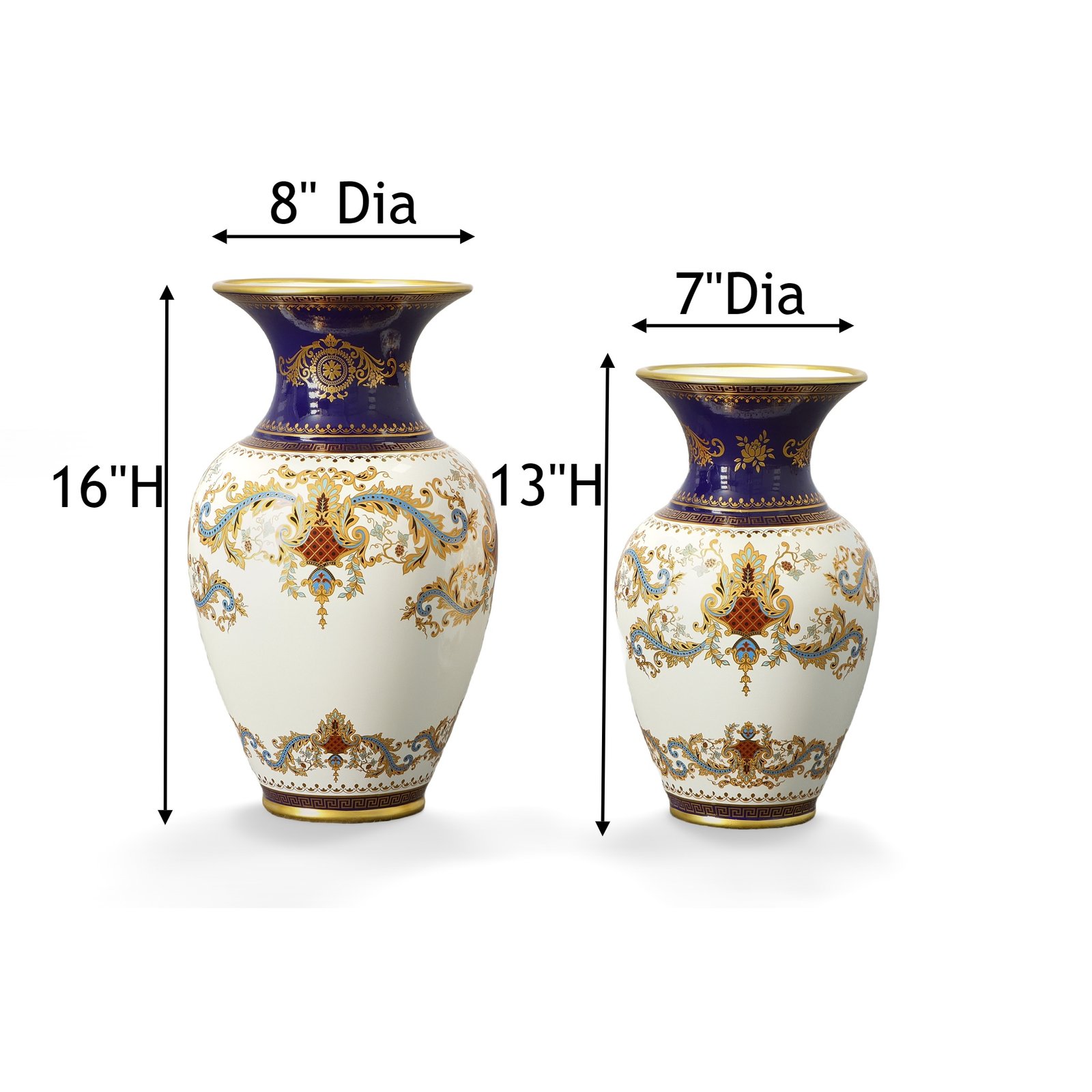 Royal Porcelain Vases Set of 2 - Image 5