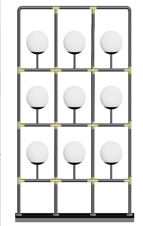 9 Light Floor Lamp