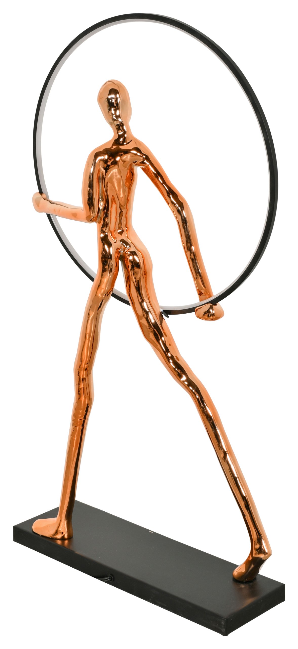 Abstract LED Sculpture Holding Ring of Light - Image 3