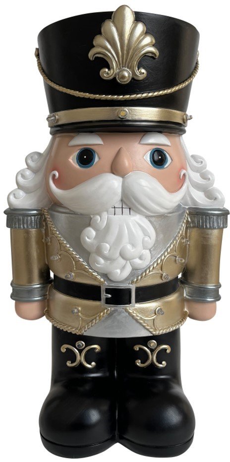 Black and Gold Nutcracker with LED lights - Image 2