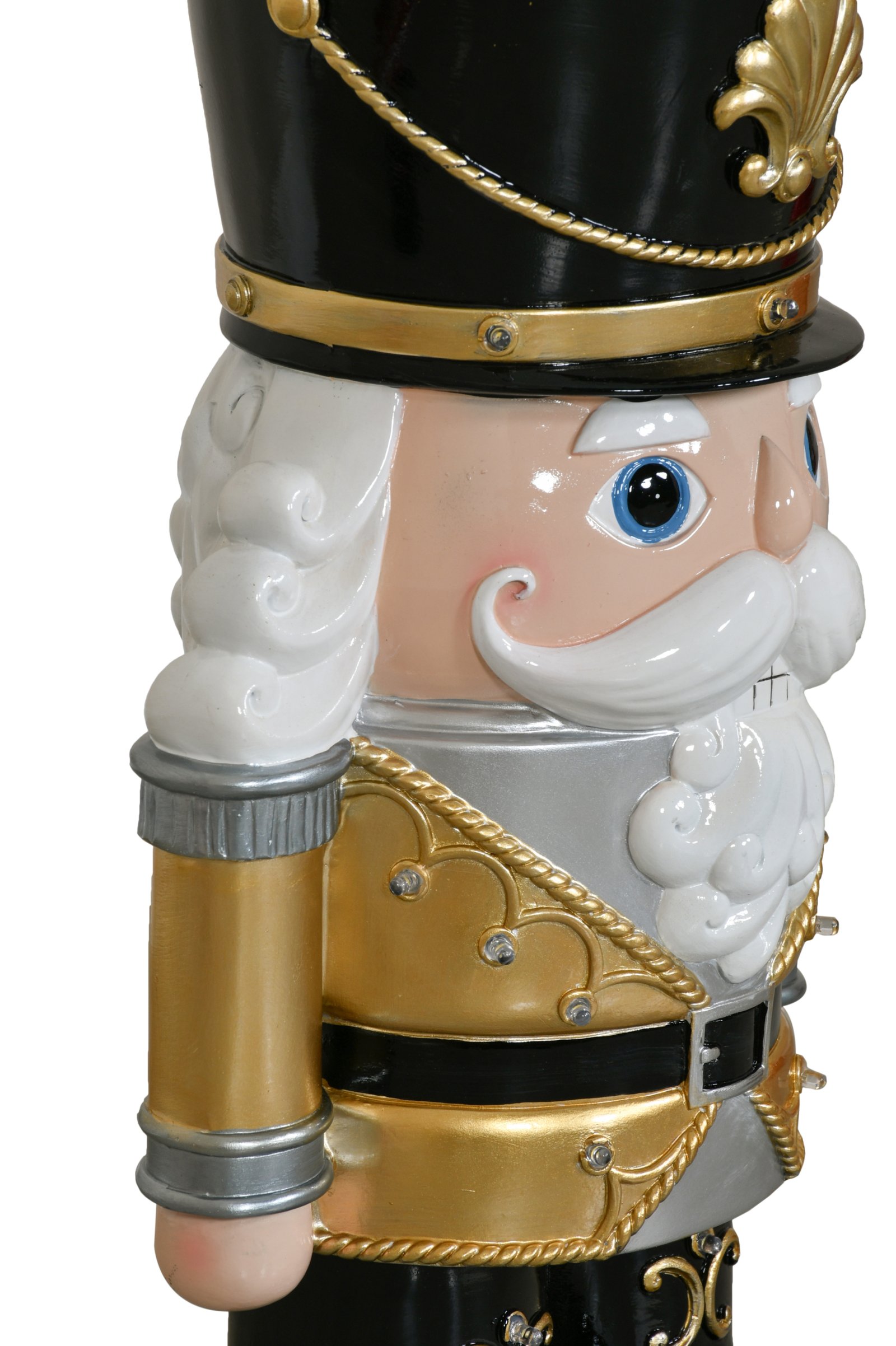 Black and Gold Nutcracker with LED lights - Image 4