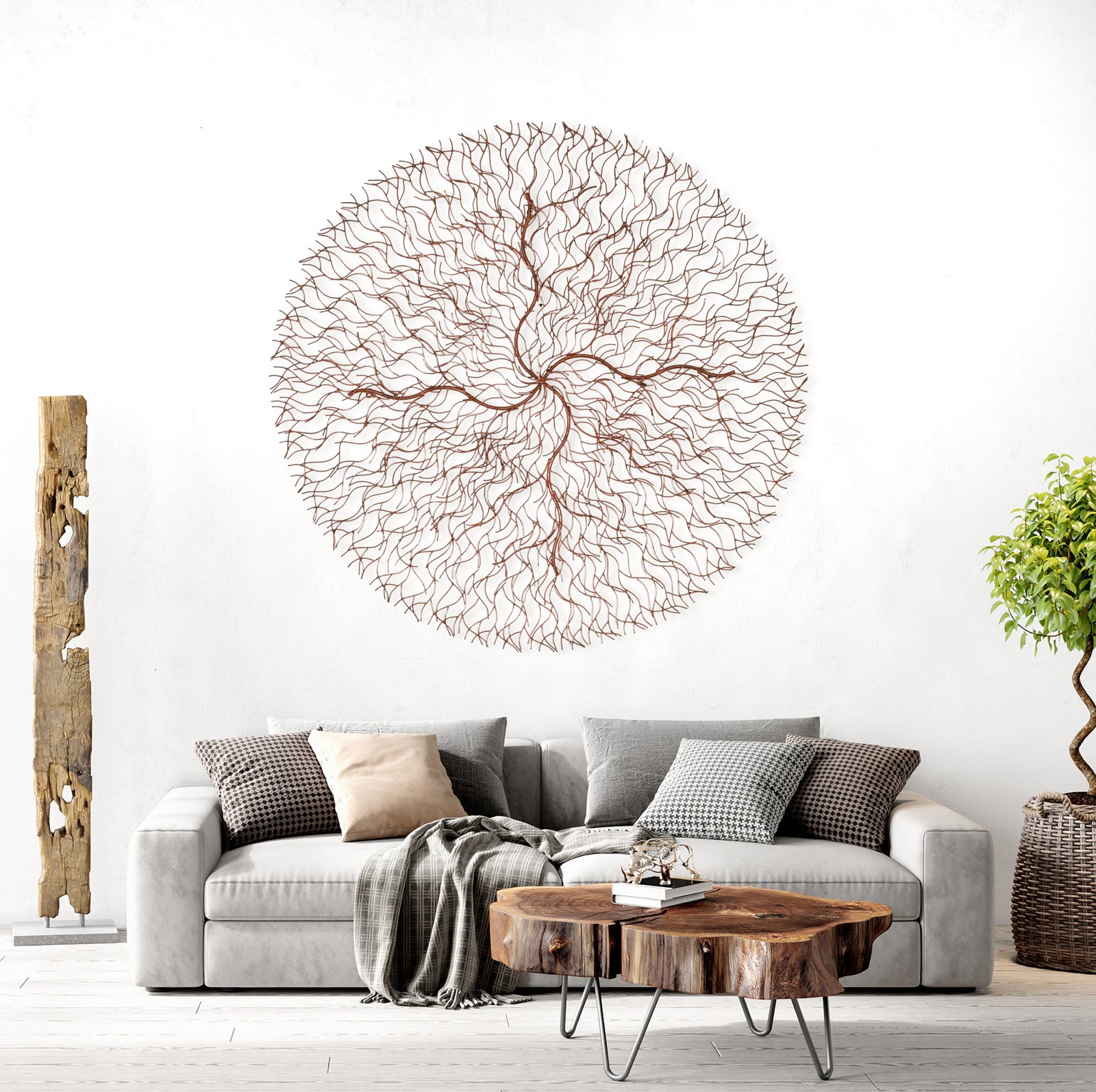 Iron Wire Root Copper Wall D?cor 59 inches - Image 2