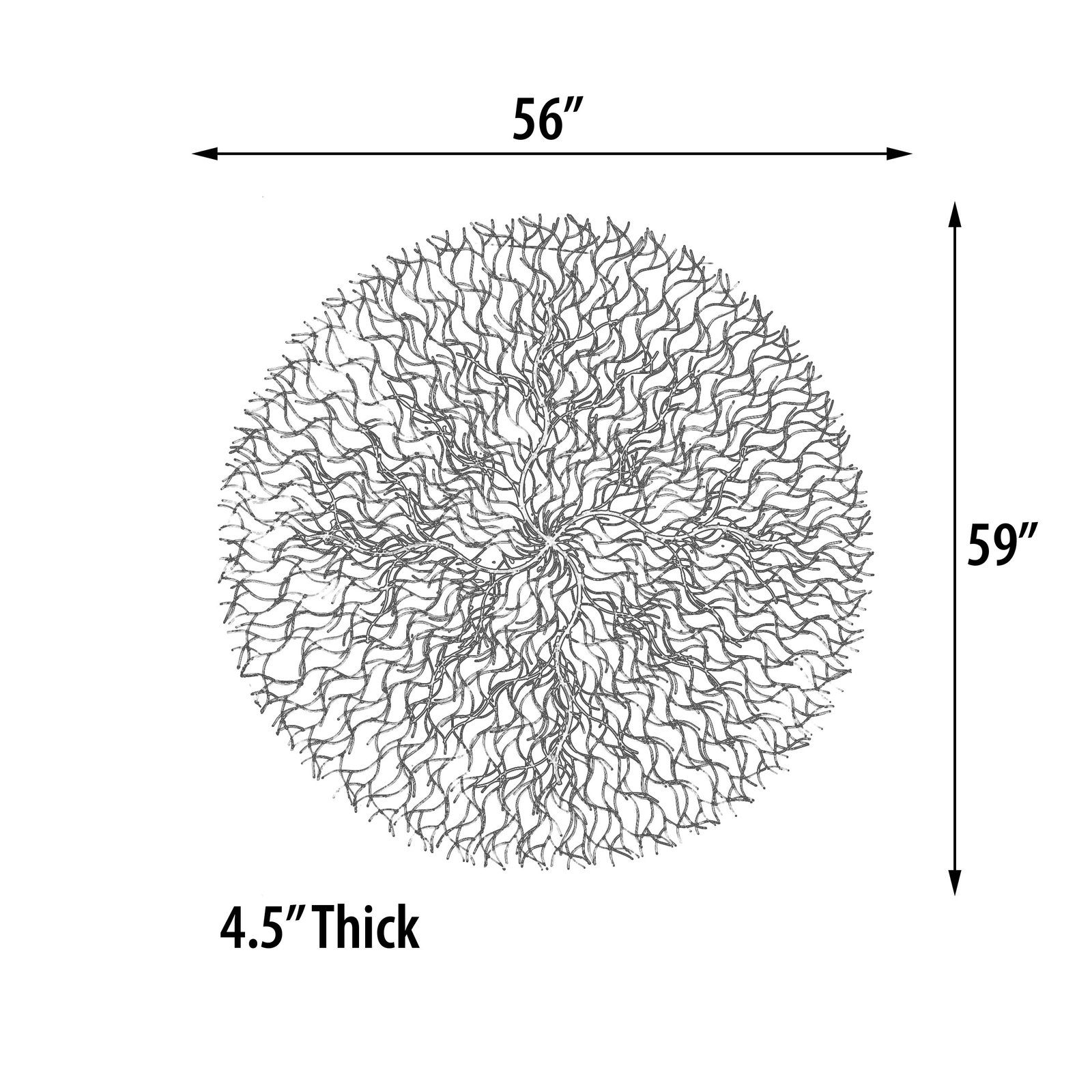 Iron Wire Root Copper Wall D?cor 59 inches - Image 5