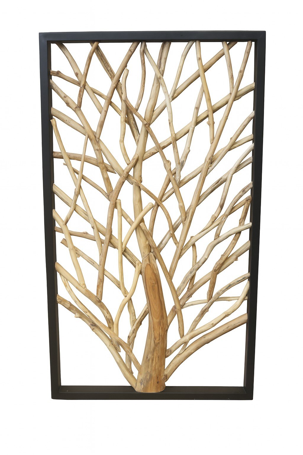 Teak Branch Wall Hanging Medium Singe Branch 31.5"W x 2.5"D x 55"H