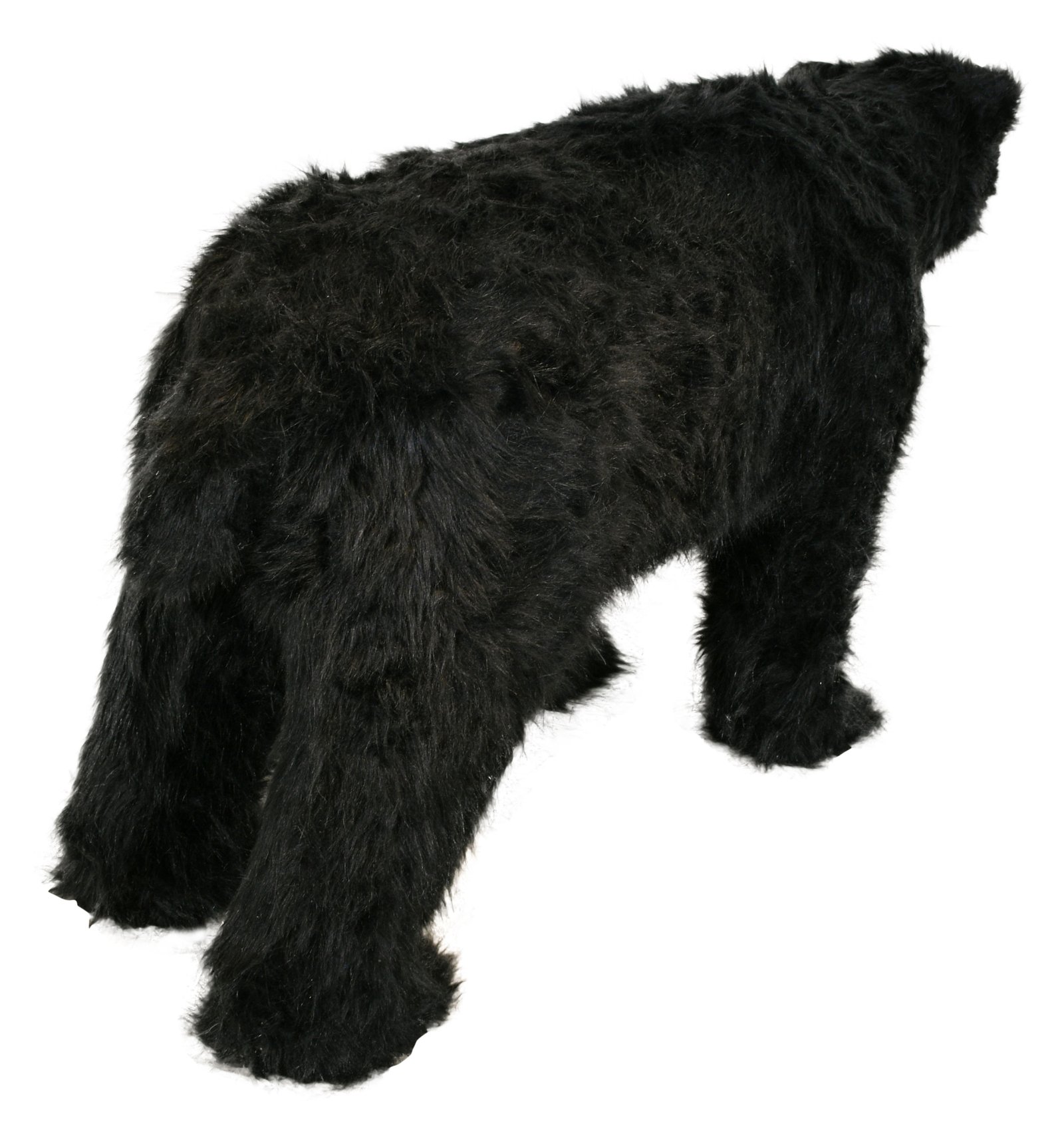 North American Black Bear Walking Statue with Faux Fur 59L - Image 3