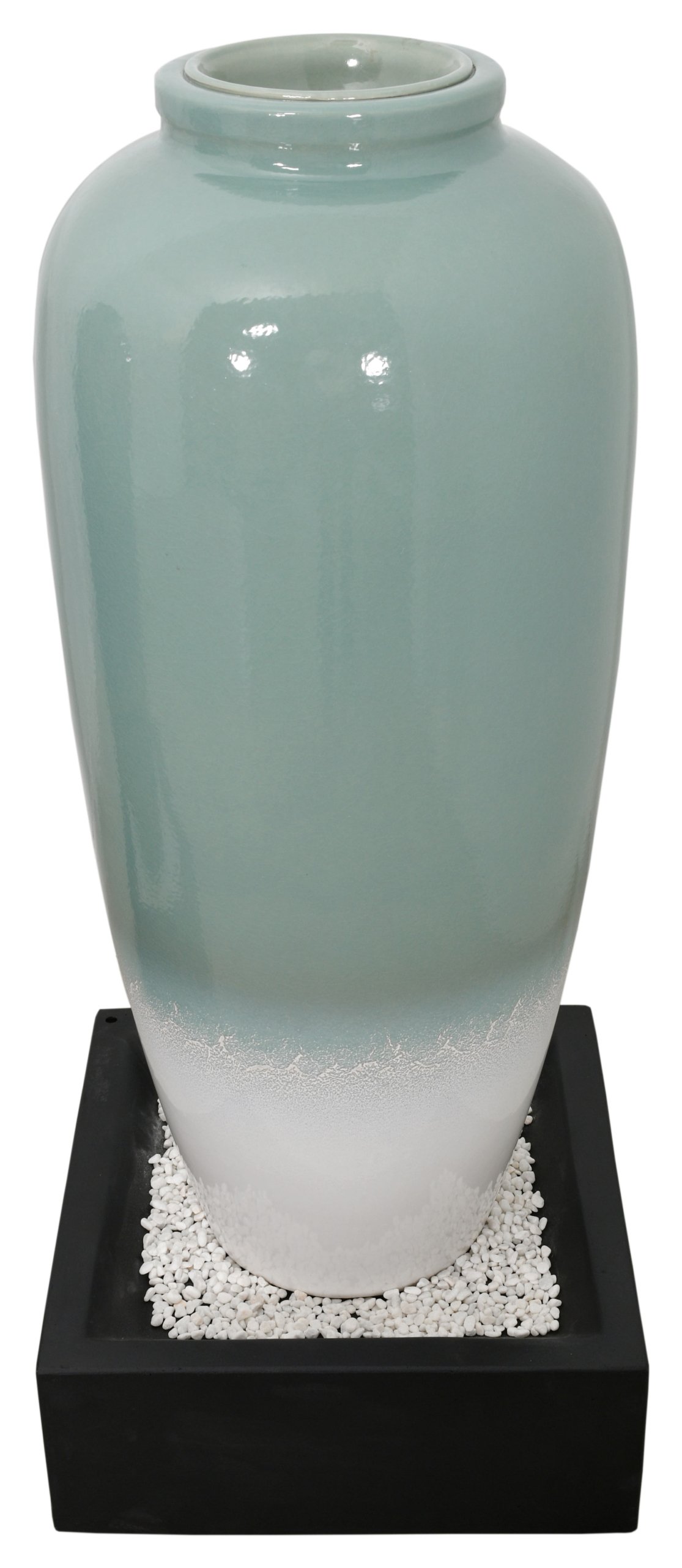 Blue Bubbling Outdoor Garden Vase Fountain 45 inches - Image 3