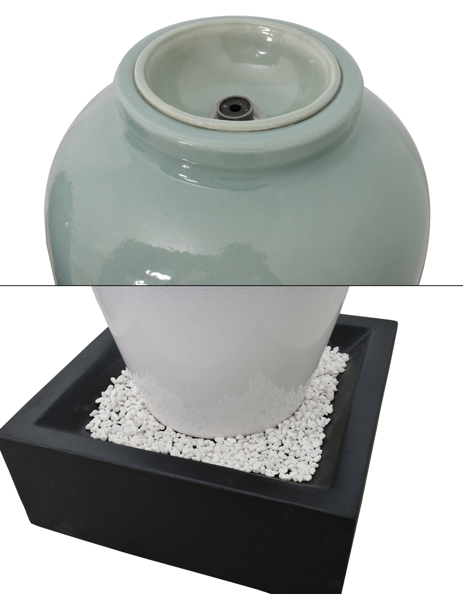 Blue Bubbling Outdoor Garden Vase Fountain 45 inches - Image 4