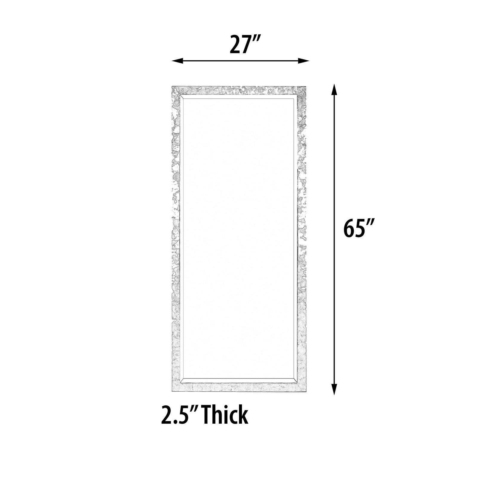 Capiz Wall Mirror 27W x 65H - Image 5