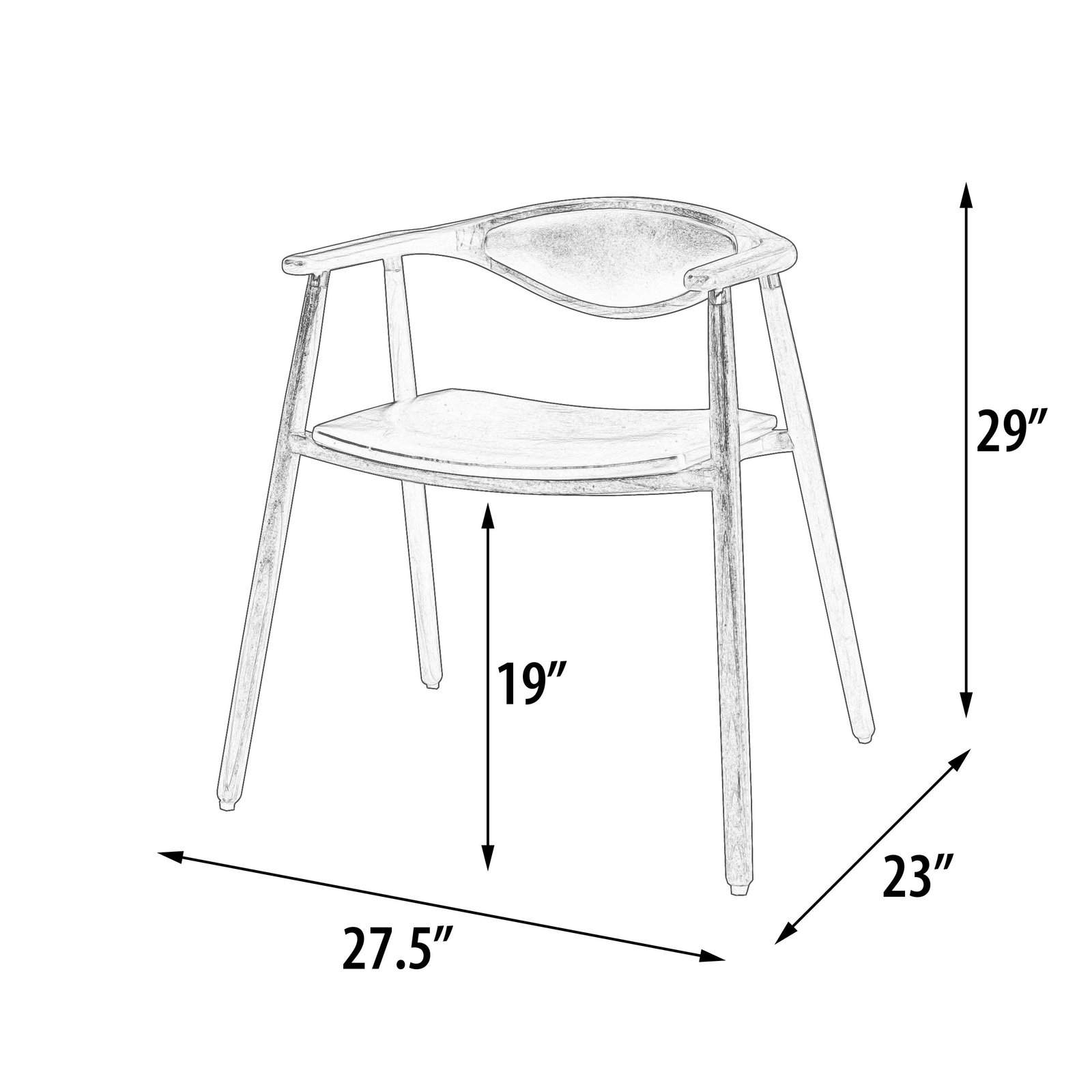 Avant Garde Teak Dining Chair - Image 5