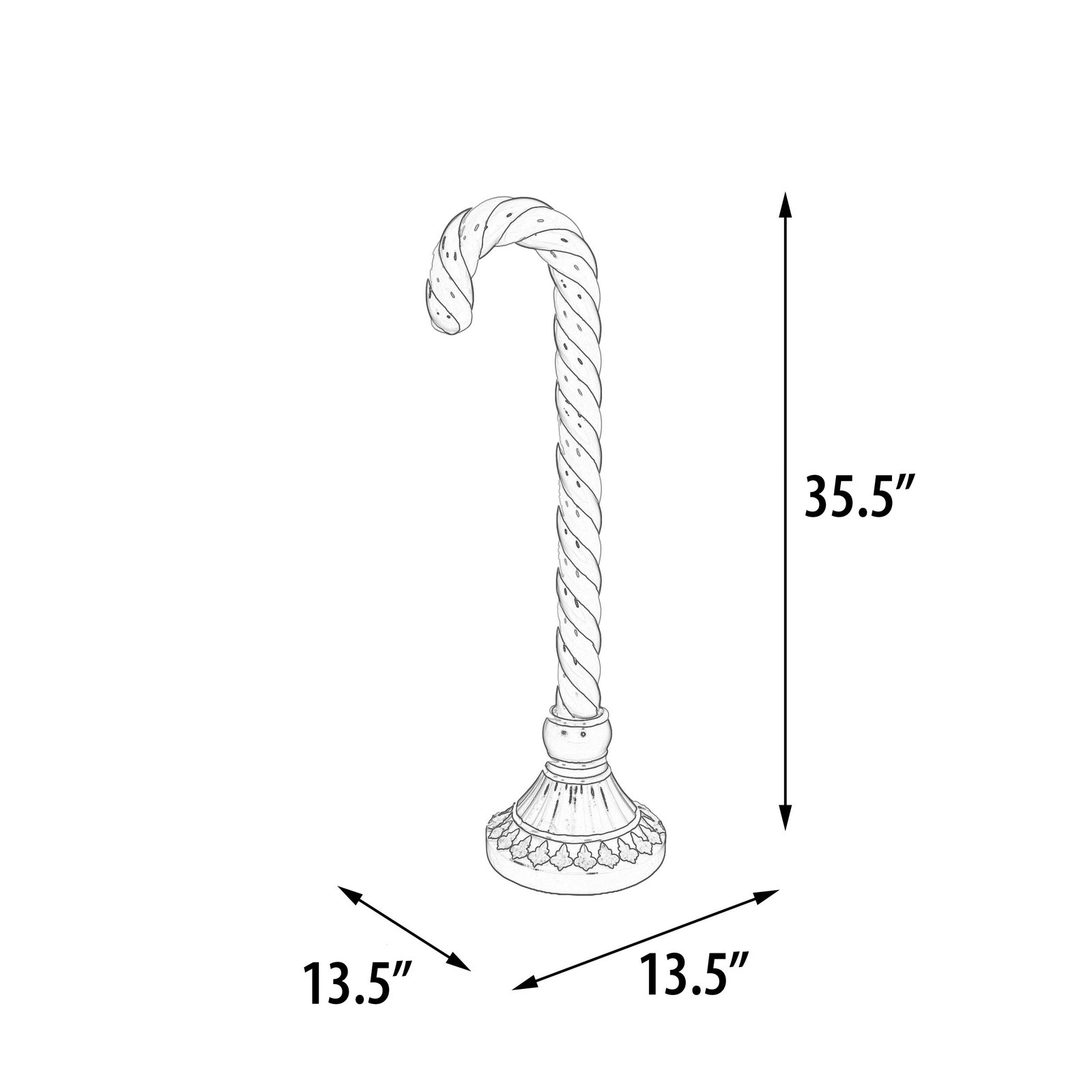 Holiday Wonderland Candy Cane Stand 35.5H - Image 5