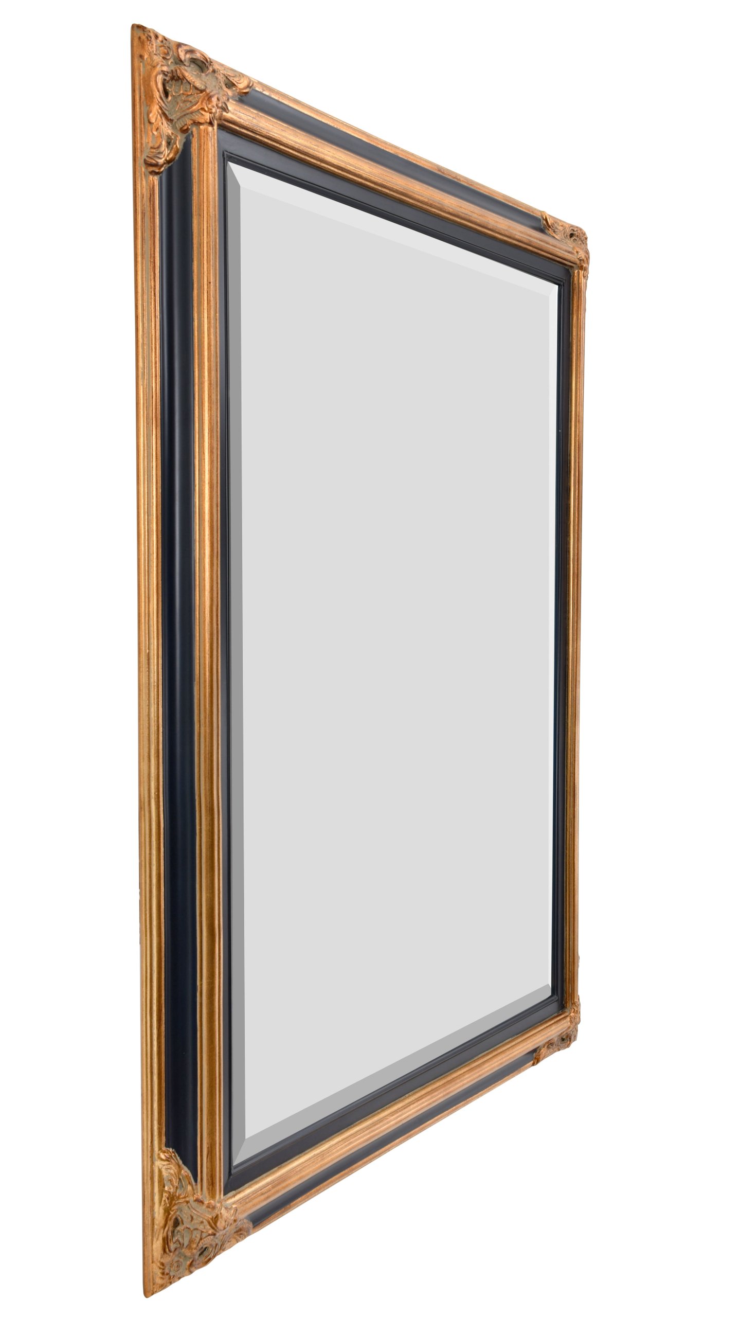 Mini Grand Victorian Mirror 24x36 Lapis with Gold - Image 3