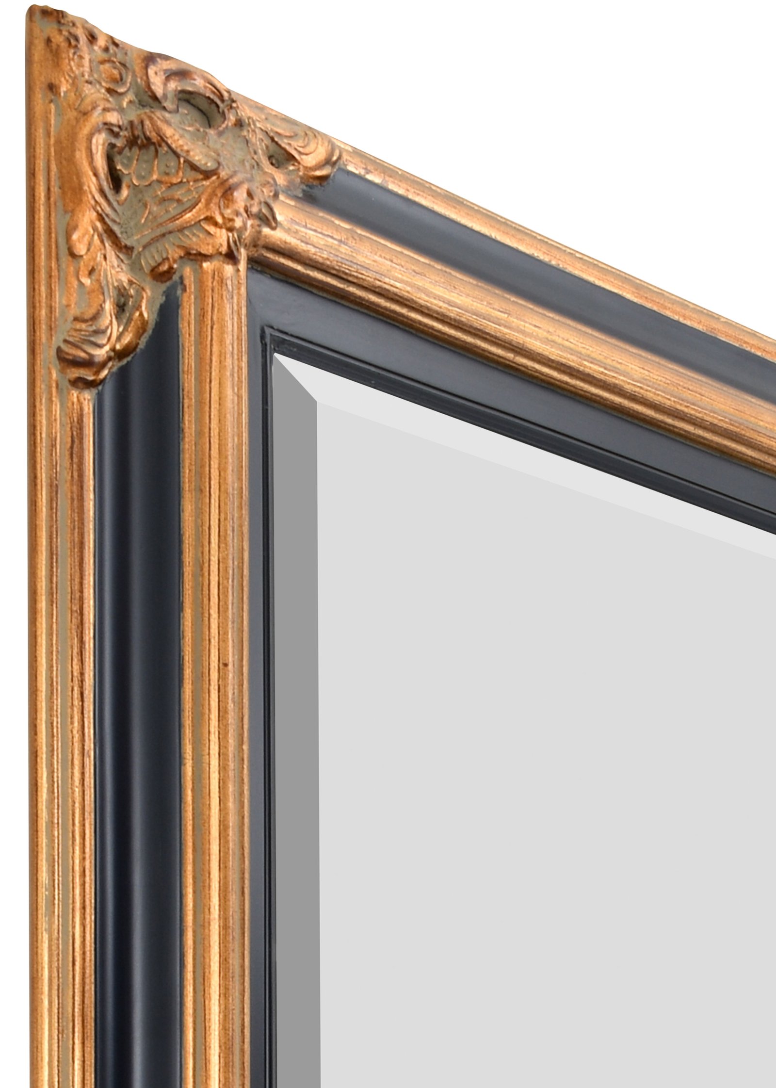 Mini Grand Victorian Mirror 24x36 Lapis with Gold - Image 4