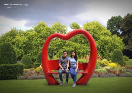 Heart Shaped Lovers Lounge Bench