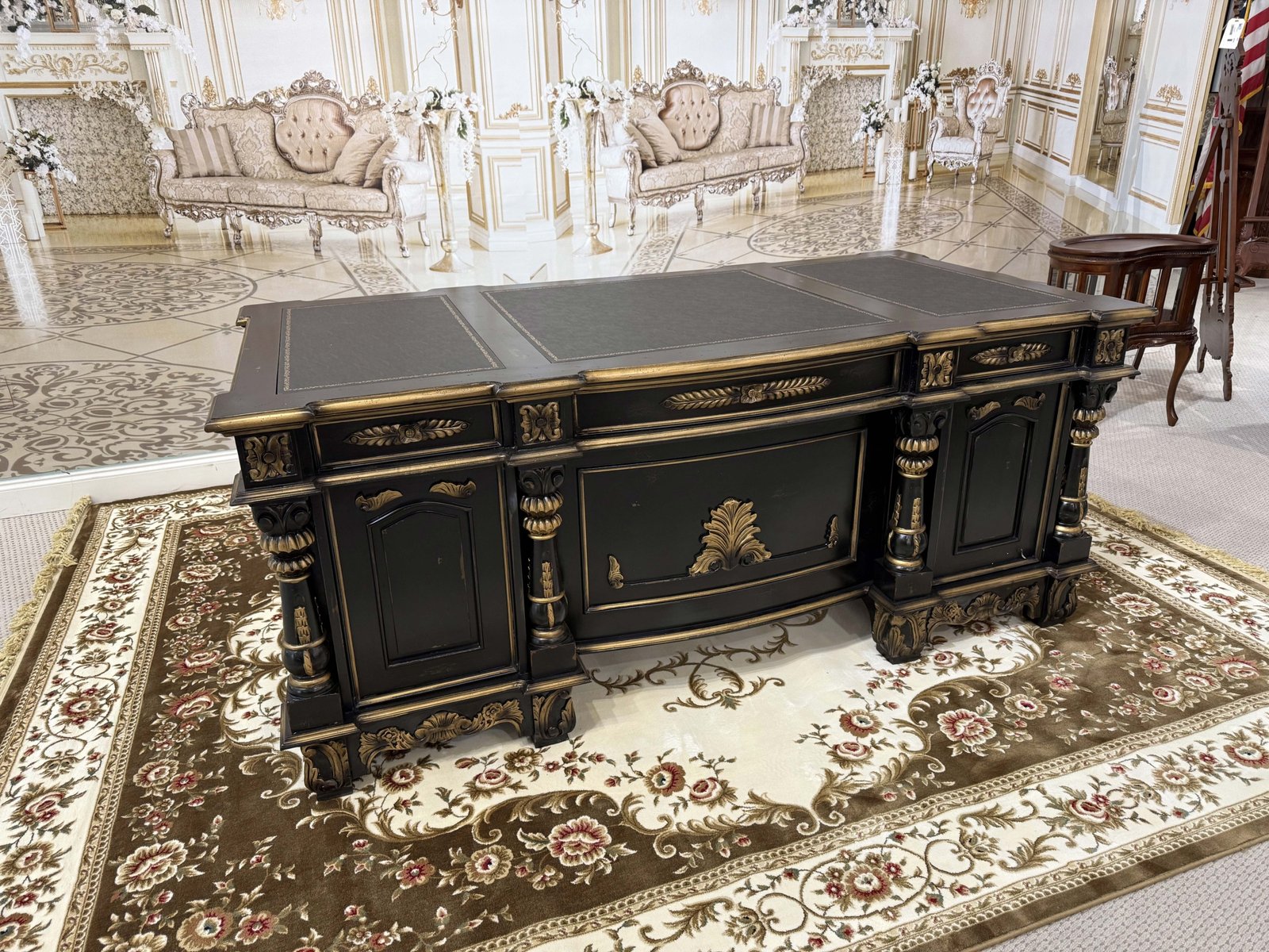 Black Mahogany Monarch Executive Desk