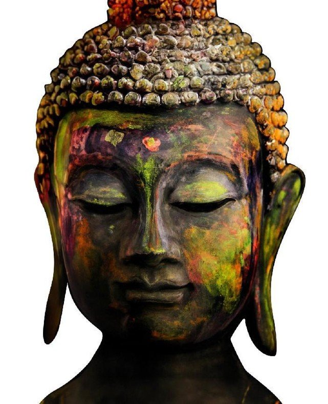 Tranquil Buddha Head Acrylic Wall Decor
